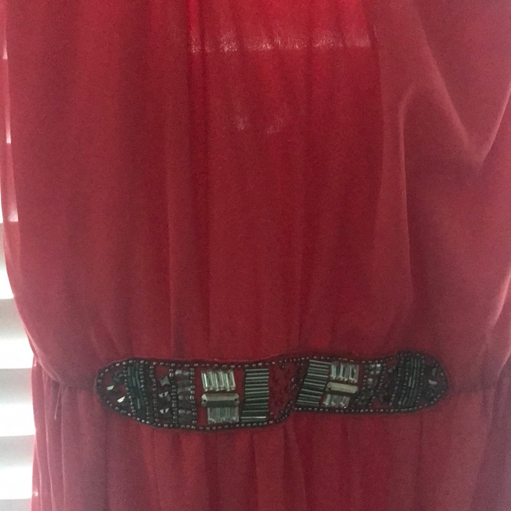 Gorgeous coral Zara maxi dress